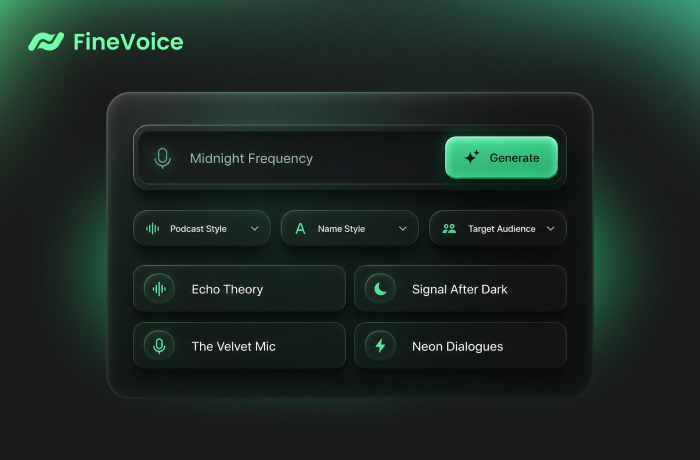 FineVoice 播客名称生成器