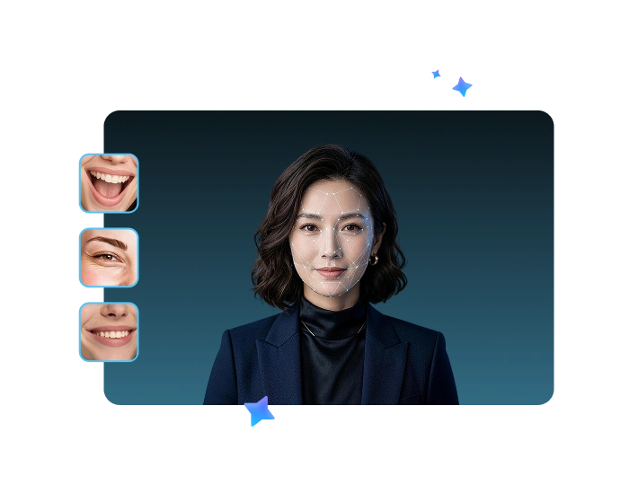 AI talking face video with natural speech and facial animation